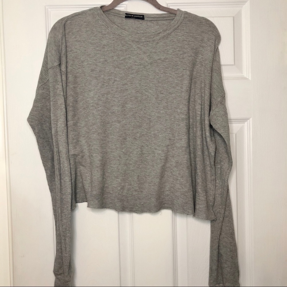 Brandy Melville Grey Long Sleeve Shirt